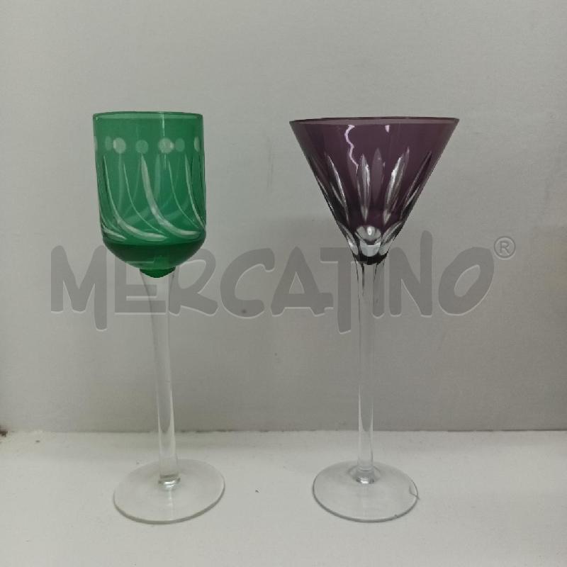 CALICI PZ. 6 COLORATI MURANO | Mercatino dell'Usato Napoli 2