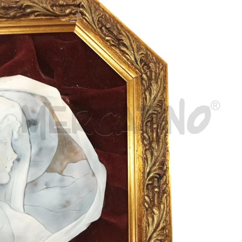 CAMMEO CONCHIGLIA FIGURA DONNA CORNICE ESAGONALE | Mercatino dell'Usato Napoli 2