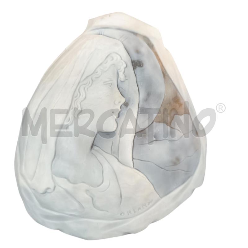 CAMMEO CONCHIGLIA FIGURA DONNA CORNICE ESAGONALE | Mercatino dell'Usato Napoli 3