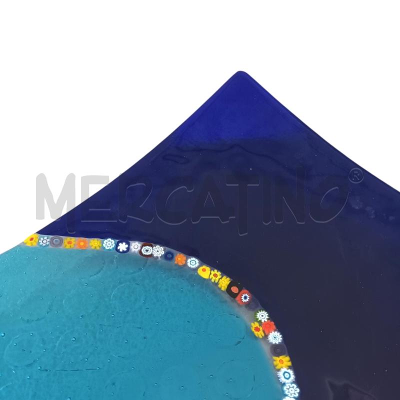 CENTROTAVOLA MURANO QUADRATO BLU AZZURRO | Mercatino dell'Usato Napoli 4