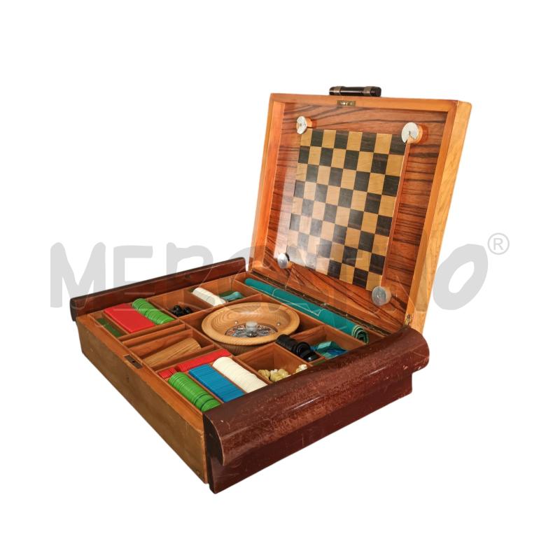 COFANETTO DA GIOCO LEGNO ROULETTE SCACCHI | Mercatino dell'Usato Napoli 3