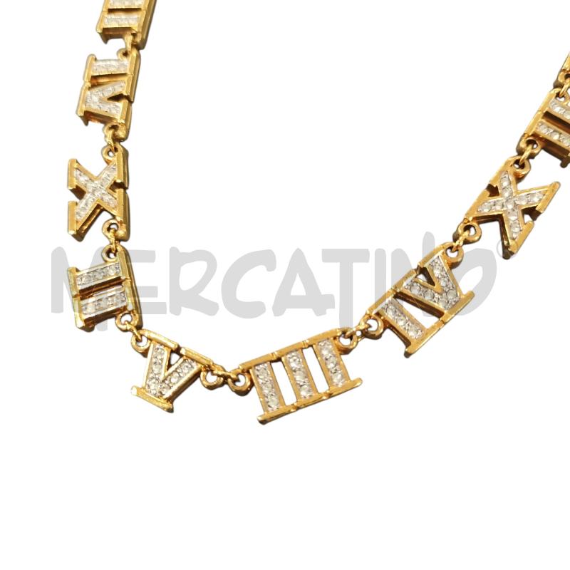 COLLANA DORATA NUMERI ROMANI STRASS | Mercatino dell'Usato Napoli 2