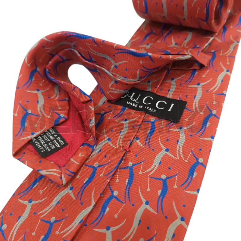 CRAVATTA GUCCI ROSSA  CON PERSONAGGI | Mercatino dell'Usato Napoli 3