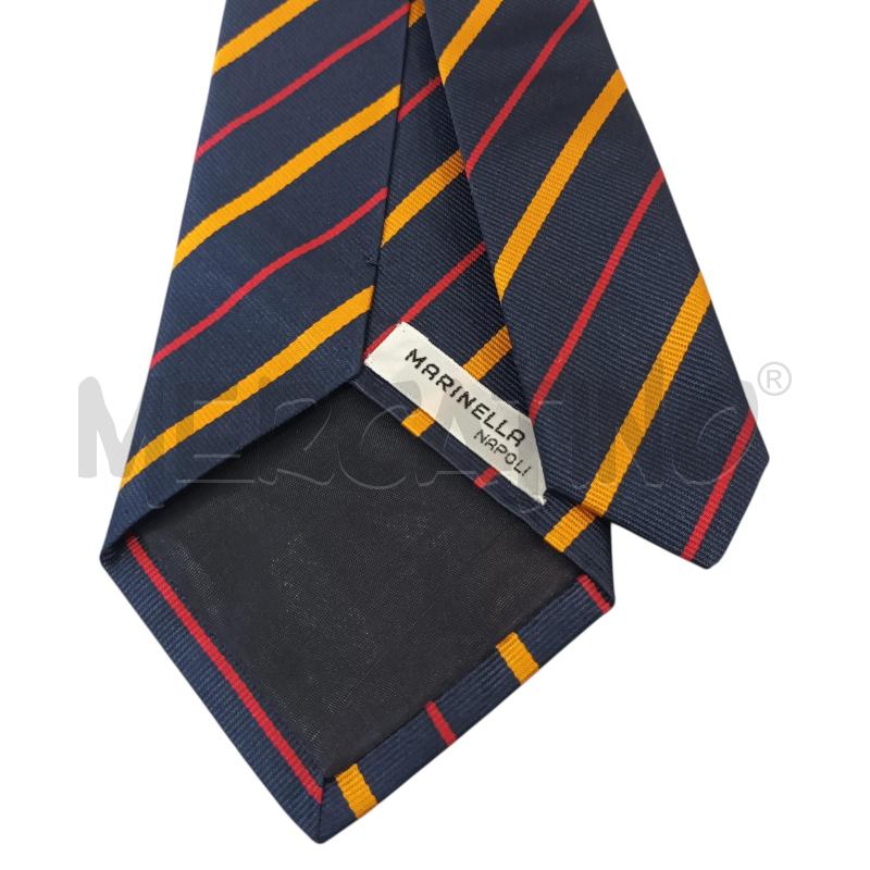 CRAVATTA MARINELLA BLU RIGHI ROSSI GIALLI | Mercatino dell'Usato Napoli 3