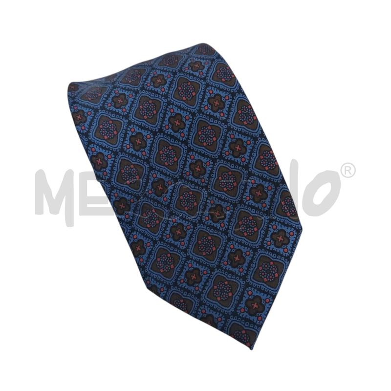 CRAVATTA YVES SAINT LAURENT BLU FANTASIA | Mercatino dell'Usato Napoli 1