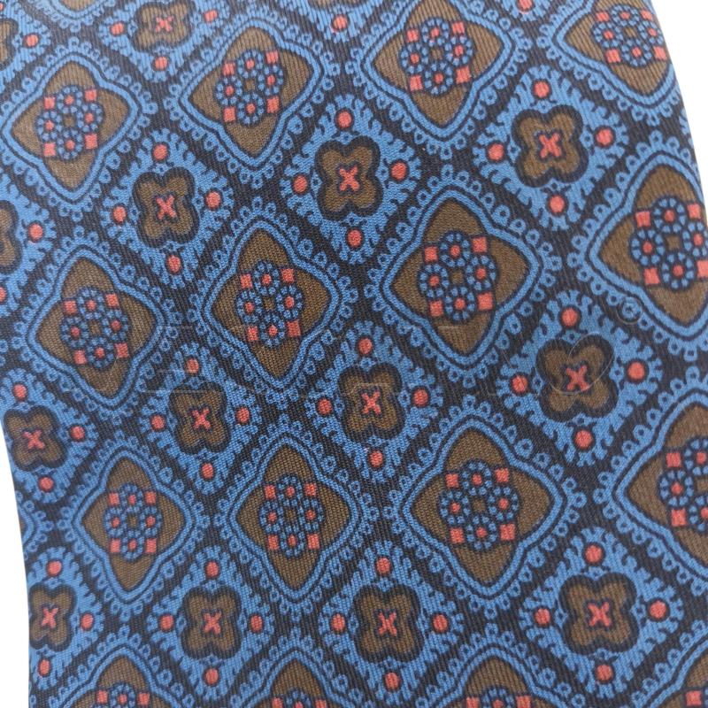 CRAVATTA YVES SAINT LAURENT BLU FANTASIA | Mercatino dell'Usato Napoli 4