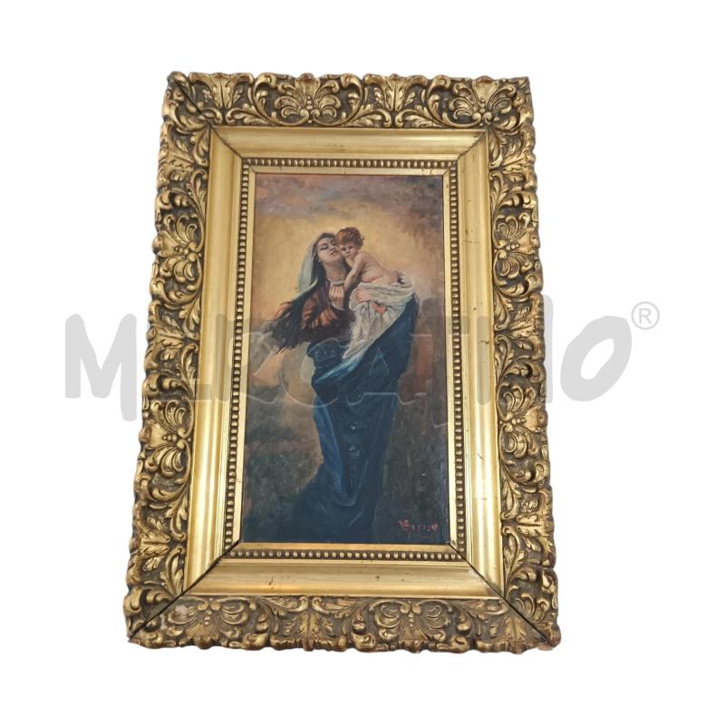 DIPINTO MADONNA CON BAMBINO CORNICE DORATA | Mercatino dell'Usato Napoli 1