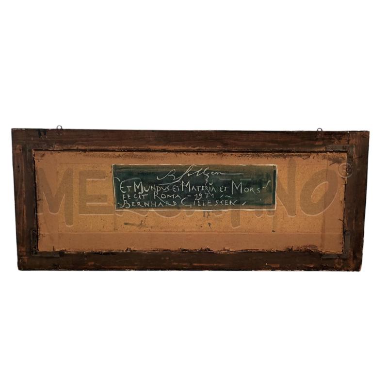 DIPINTO MONDO MATERIA E MORTE CORNICE NERA | Mercatino dell'Usato Napoli 4