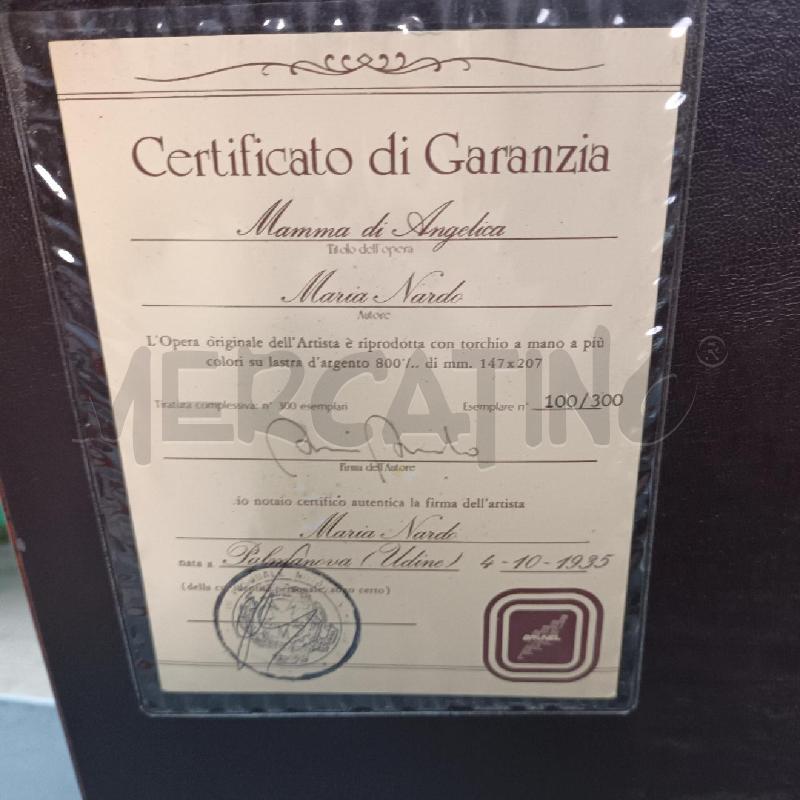 DIPINTO SU LAMINA MAMMA DI ANGELICA CORNICE  | Mercatino dell'Usato Napoli 5