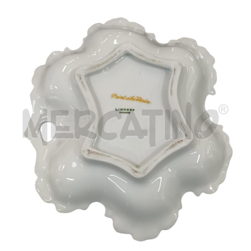 FOGLIA LIMOGES A FIORI BORDINO DORATO | Mercatino dell'Usato Napoli 3