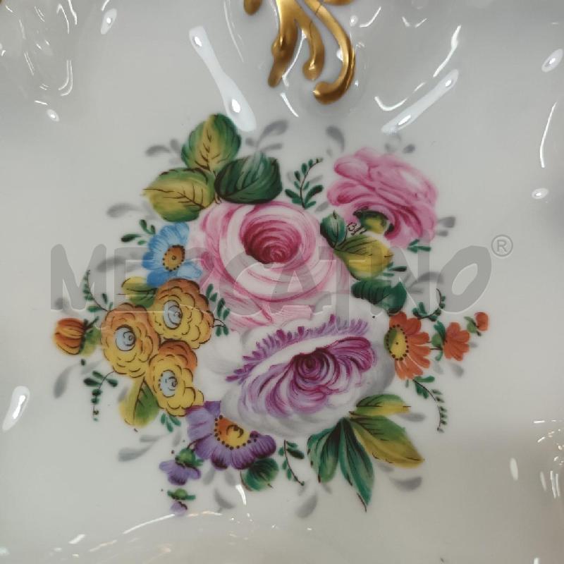 FOGLIA LIMOGES A FIORI BORDINO DORATO | Mercatino dell'Usato Napoli 4