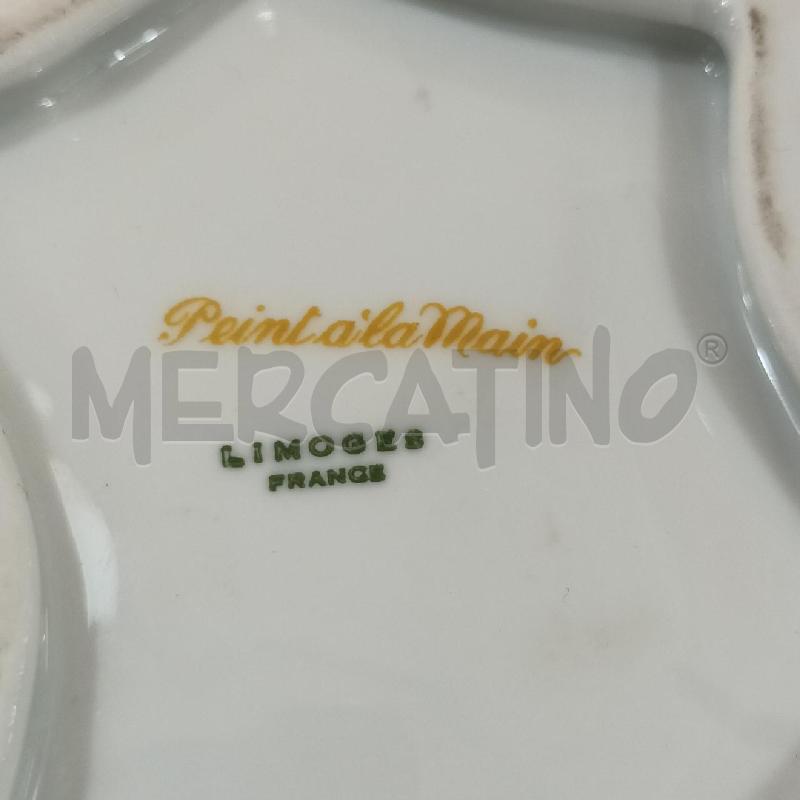FOGLIA LIMOGES A FIORI BORDINO DORATO | Mercatino dell'Usato Napoli 5
