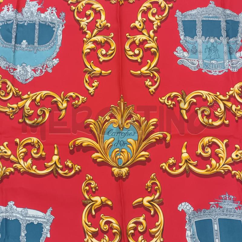 FOULARD HERMES NERO ROSSO CARROSSES D'OR | Mercatino dell'Usato Napoli 3