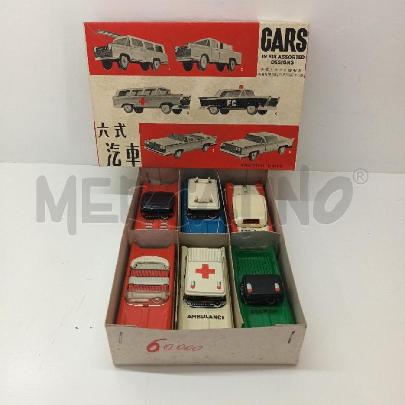 GIOCO DI LATTA 6 MACCHININE FRIZIONE MF814 CARS | Mercatino dell'Usato Napoli 1