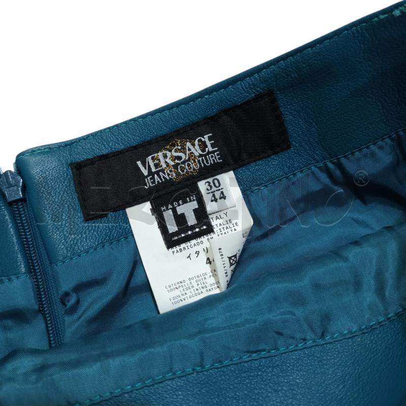 GONNA VERSACE PELLE AZZURRA | Mercatino dell'Usato Napoli 4
