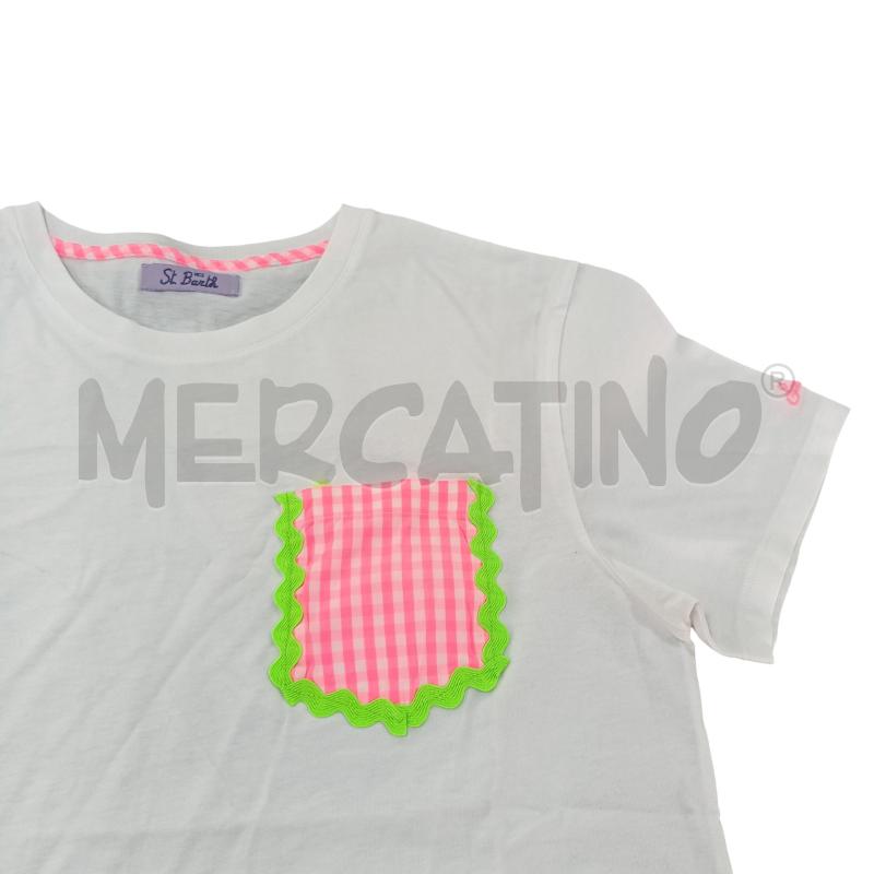 MAGLIA DONNA ST. BARTH BIANCA TASCHINO GIALLO FLUO | Mercatino dell'Usato Napoli 2