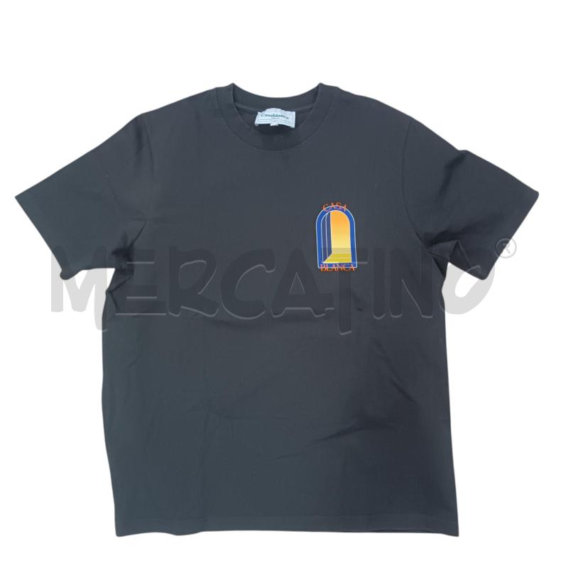MAGLIA UOMO CASABLANCA NERA STEMMA GIALLO | Mercatino dell'Usato Napoli 1