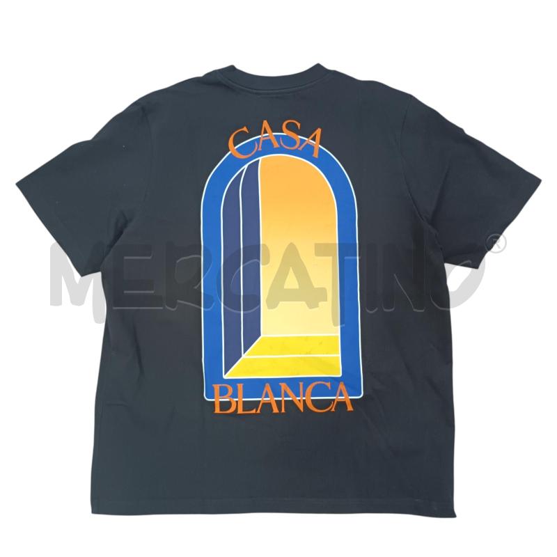 MAGLIA UOMO CASABLANCA NERA STEMMA GIALLO | Mercatino dell'Usato Napoli 2