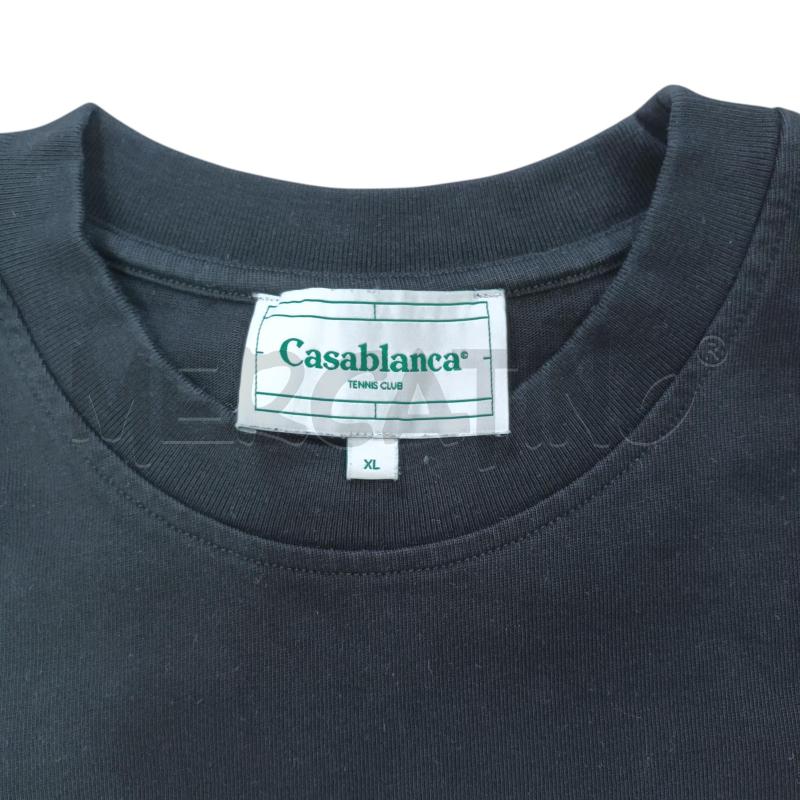 MAGLIA UOMO CASABLANCA NERA STEMMA GIALLO | Mercatino dell'Usato Napoli 4