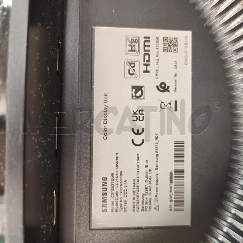 MONITOR SAMSUNG G5 27 | Mercatino dell'Usato Napoli 3