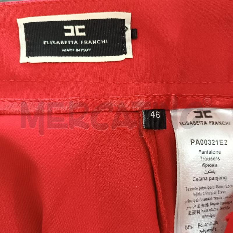 PANTALONE DONNA ELISABETTA FRANCHI ROSSO | Mercatino dell'Usato Napoli 4