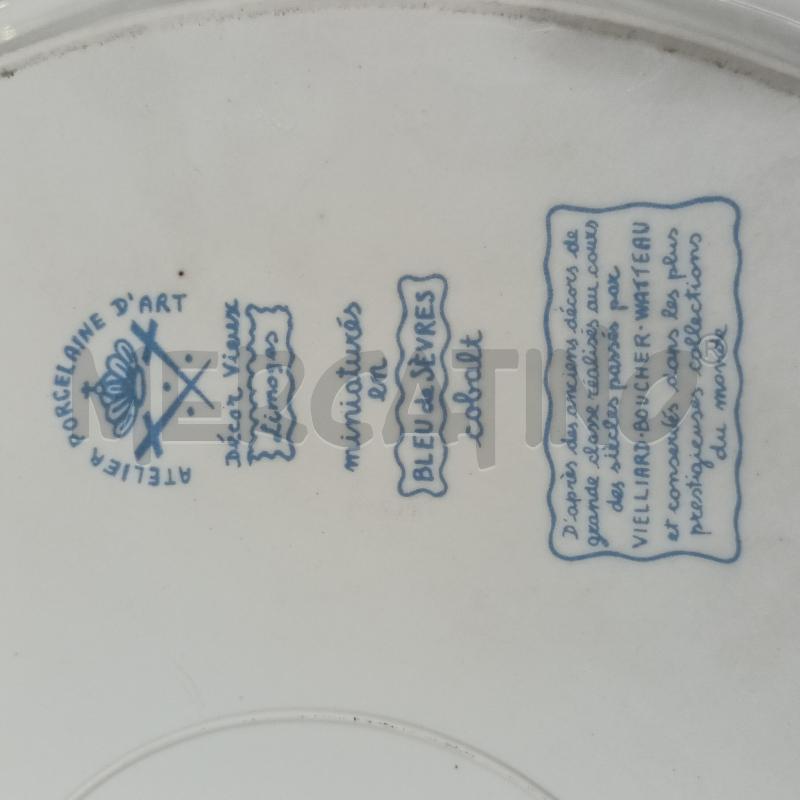 PIATTO LIMOGES BIANCO FIORE BLU | Mercatino dell'Usato Napoli 4