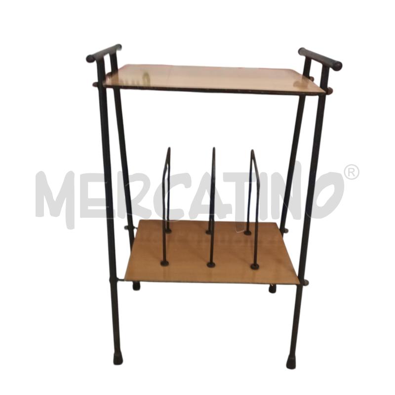 PORTA RIVISTE LEGNO E METALLO SCURO | Mercatino dell'Usato Napoli 2