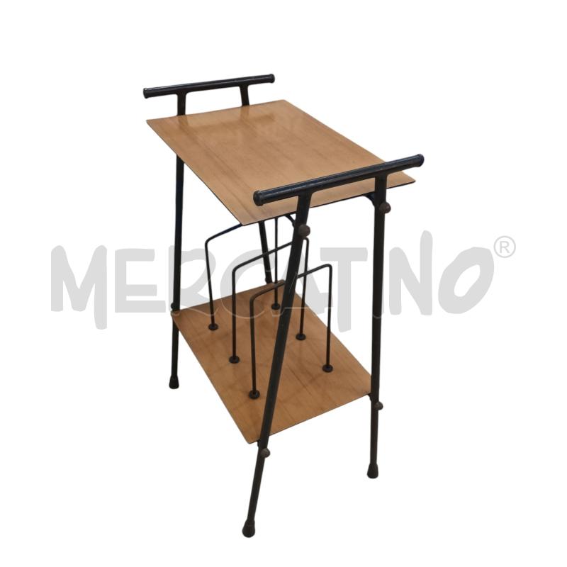 PORTA RIVISTE LEGNO E METALLO SCURO | Mercatino dell'Usato Napoli 3
