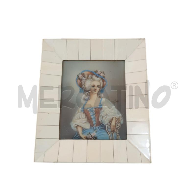 QUADRETTO DONNA CORNICE PERLATA | Mercatino dell'Usato Napoli 1