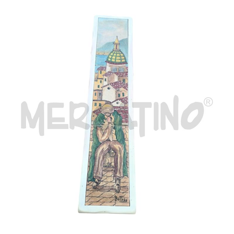 QUADRO 3 MATTONELLE PAESAGGIO UOMO CAMPANILE | Mercatino dell'Usato Napoli 1