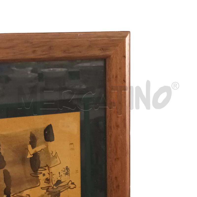 QUADRO CHINA ASTRATTO FIGURE VOLTI CORNICE LEGNO | Mercatino dell'Usato Napoli 2