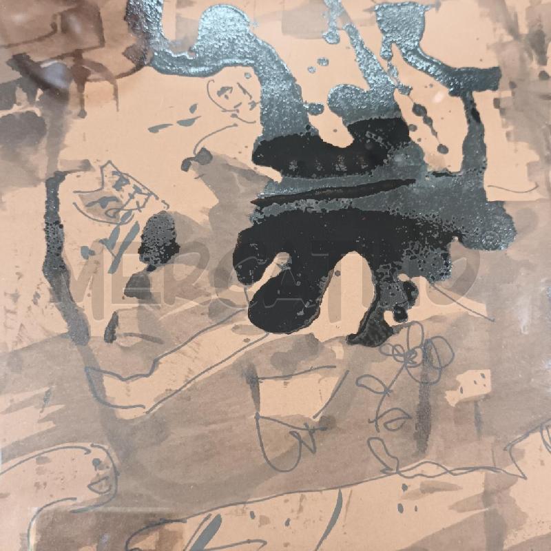 QUADRO CHINA FIGURE ASTRATTE CORNICE LEGNO | Mercatino dell'Usato Napoli 3