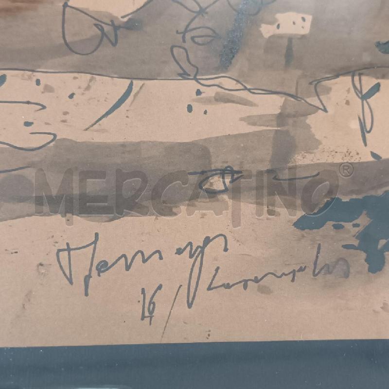 QUADRO CHINA FIGURE ASTRATTE CORNICE LEGNO | Mercatino dell'Usato Napoli 4