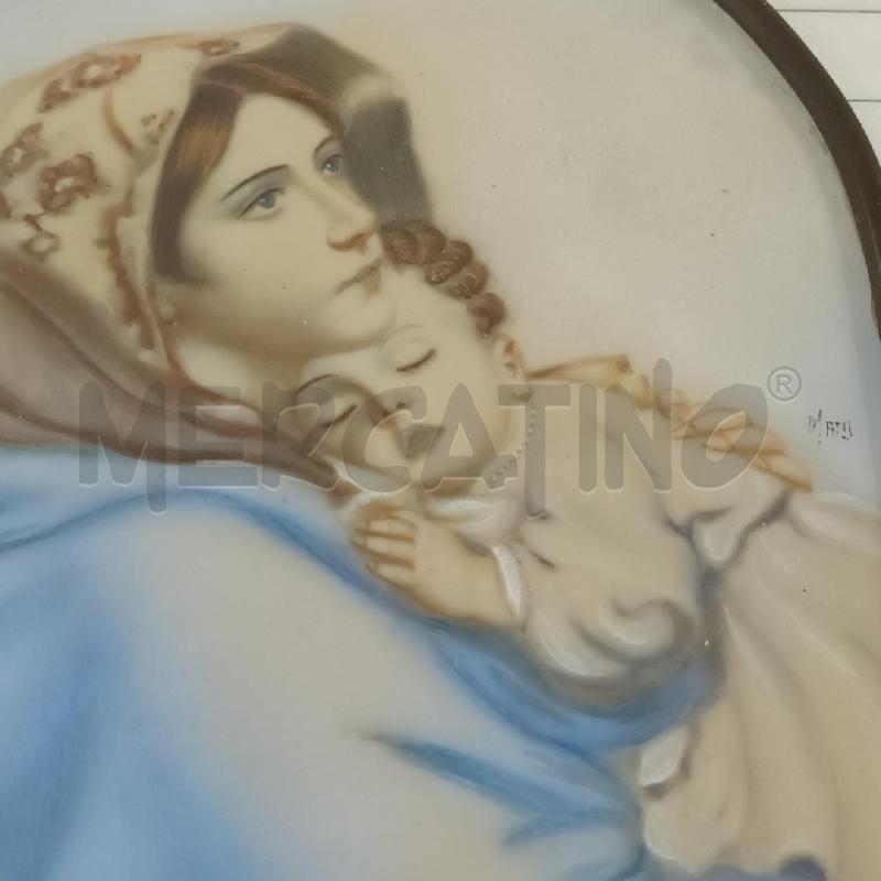 QUADRO  MADONNA CON BAMBINO CORNICE NERA | Mercatino dell'Usato Napoli 5