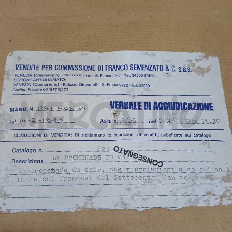 RIPRODUZIONE INCISIONE LE PROMENADE DU MATIN | Mercatino dell'Usato Napoli 5
