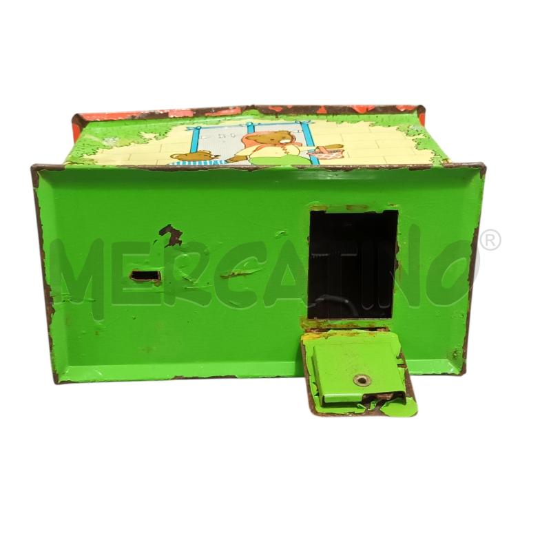 SALVADANAIO IN LATTA ROSSO E VERDE  | Mercatino dell'Usato Napoli 5