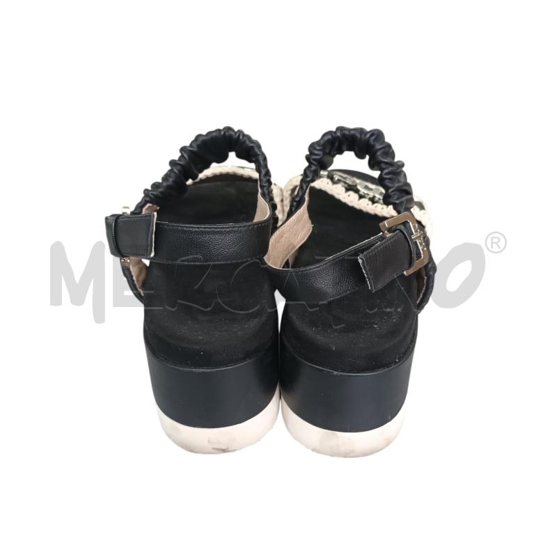 SANDALI DONNA MOU MOU NERO BEIGE  | Mercatino dell'Usato Napoli 3