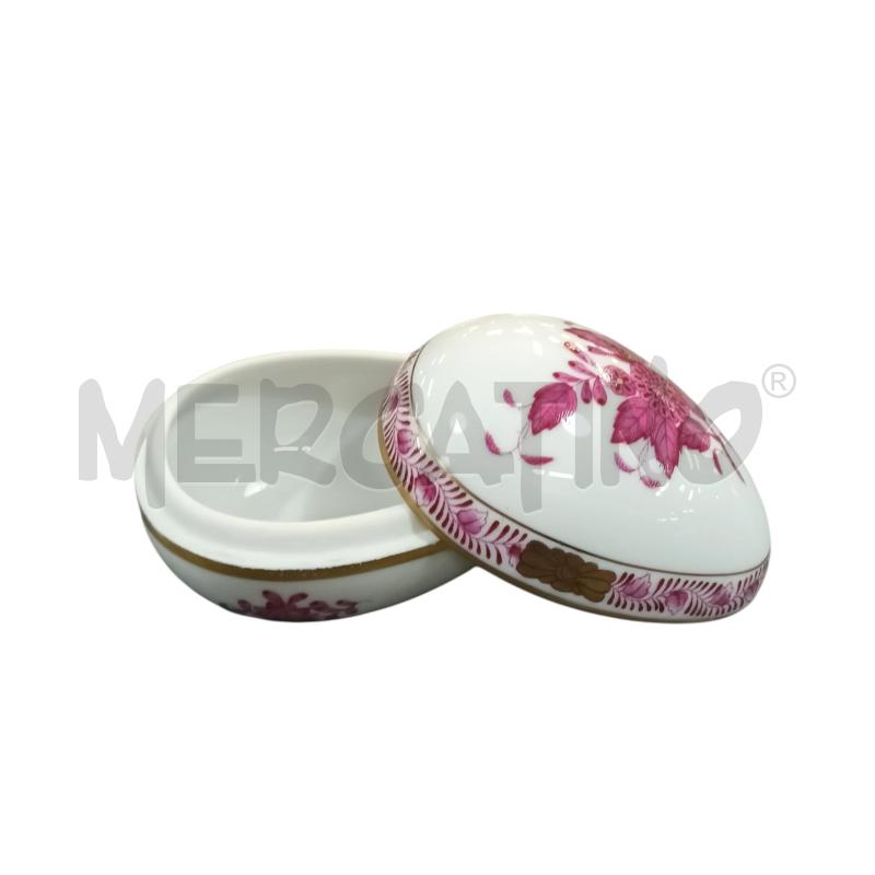 SCATOLINA OVALE FIORE ROSA | Mercatino dell'Usato Napoli 3
