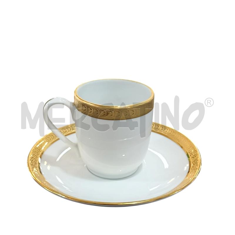 SERVIZIO CAFFE X 12 GINORI BIANCO FASCIA DORATA | Mercatino dell'Usato Napoli 2