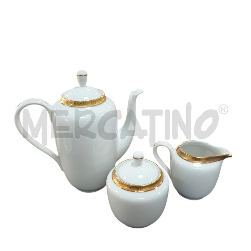 SERVIZIO CAFFE X 12 GINORI BIANCO FASCIA DORATA | Mercatino dell'Usato Napoli 3