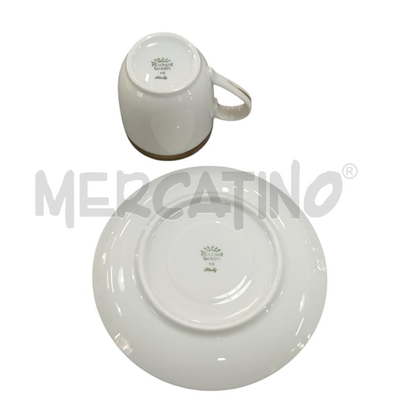 SERVIZIO CAFFE X 12 GINORI BIANCO FASCIA DORATA | Mercatino dell'Usato Napoli 4