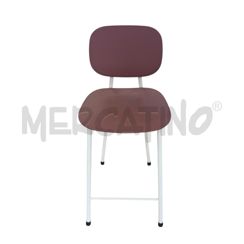 SGABELLO METALLO BIANCO SEDUTA GLICINE | Mercatino dell'Usato Napoli 1