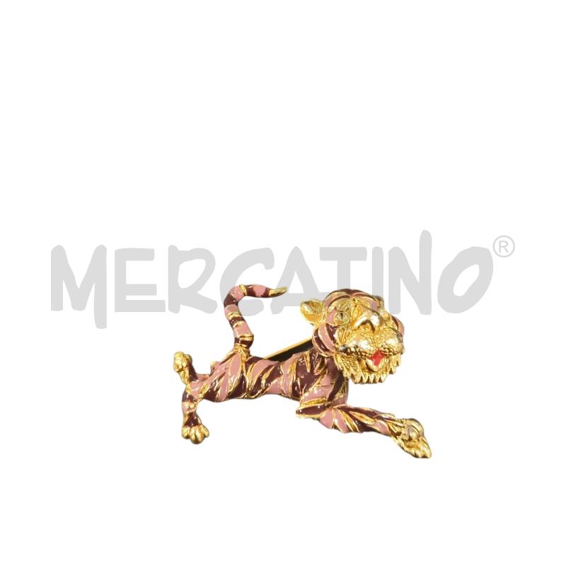 SPILLA LEONE DORATO SMALTATO | Mercatino dell'Usato Napoli 1