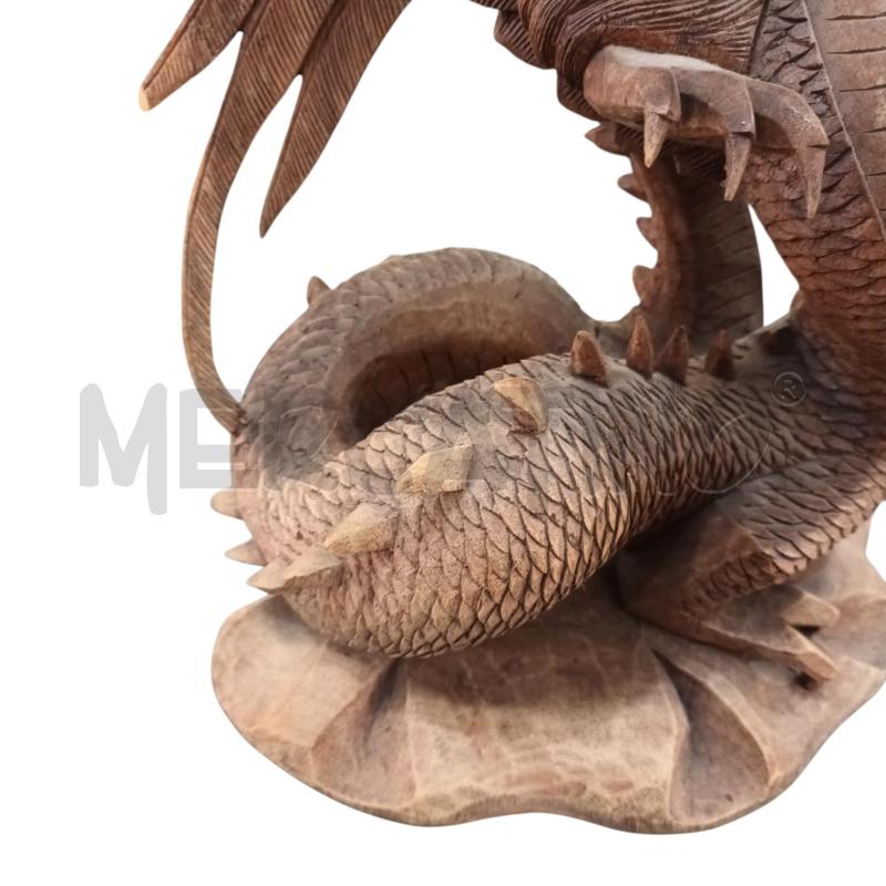 STATUA LEGNO DRAGO ALI | Mercatino dell'Usato Napoli 3