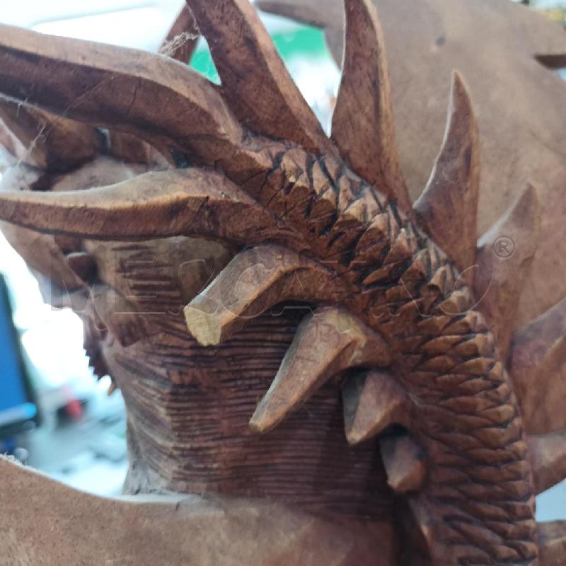 STATUA LEGNO DRAGO ALI | Mercatino dell'Usato Napoli 5