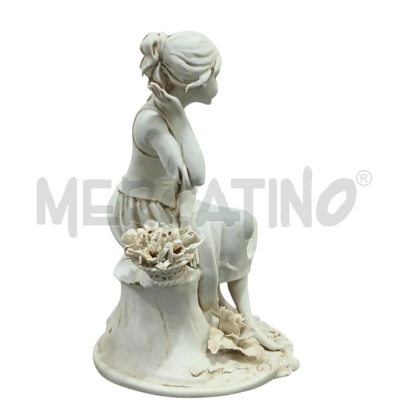 STATUA MICO VENZO RAGAZZA CESTINO FIORI | Mercatino dell'Usato Napoli 3