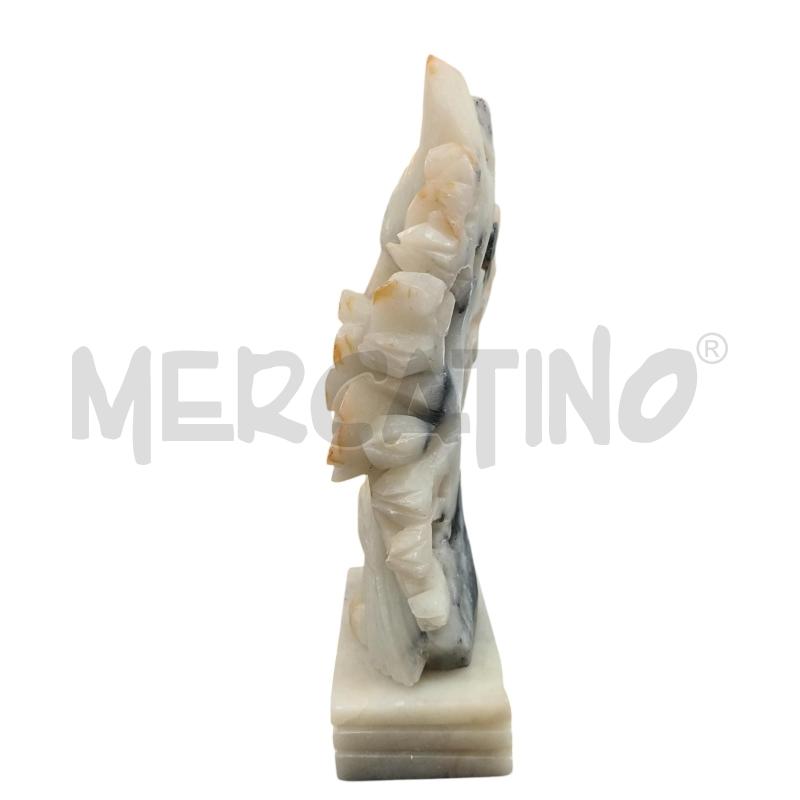 STATUINA UCCELLI FIORI RAMI CON BASE CHIARA | Mercatino dell'Usato Napoli 4