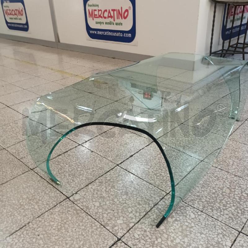 TAVOLINO VETRO CURVO 4 PIEDI | Mercatino dell'Usato Napoli 4