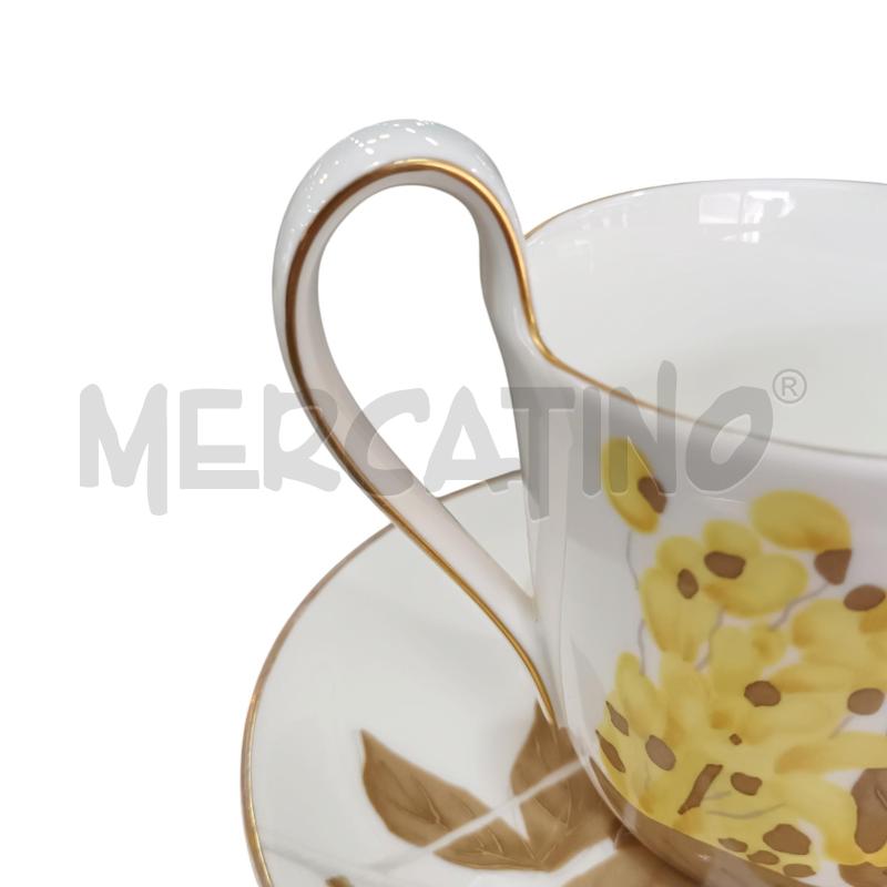 TAZZA ROYAL COPENHAGEN BIANCO FOGLIA MARRONE GIALLO+PIATTINO | Mercatino dell'Usato Napoli 3