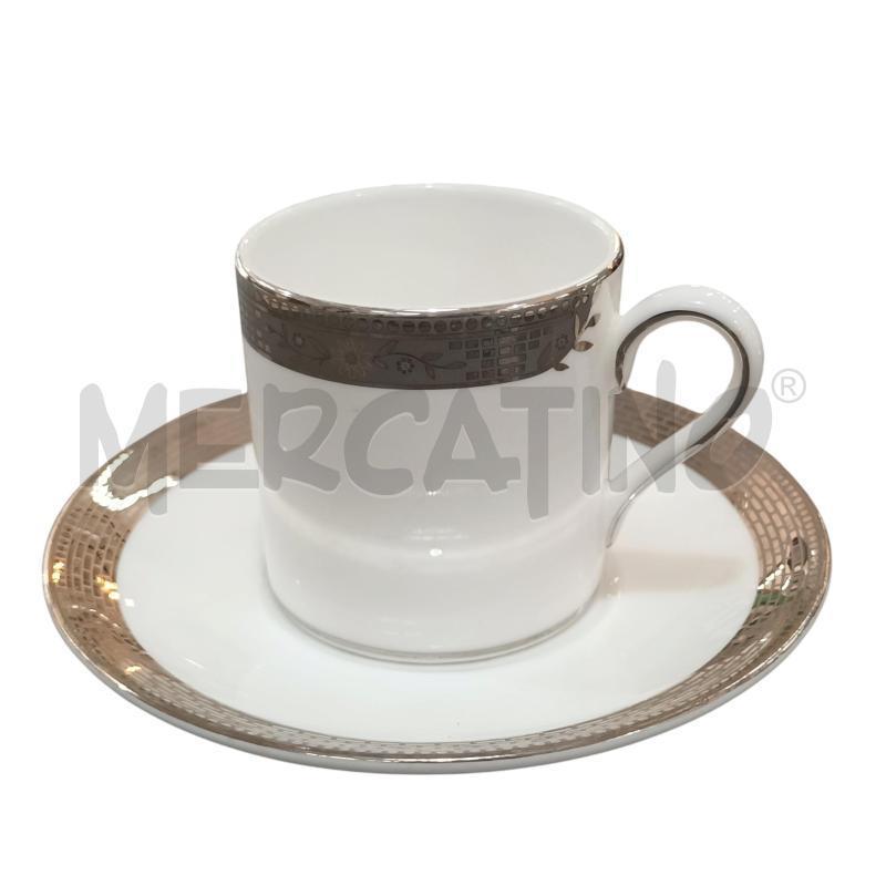 TAZZINE PZ.6 WEDGWOOD BIANCGE FASCIA GRIGIA + PIATTINI | Mercatino dell'Usato Napoli 3